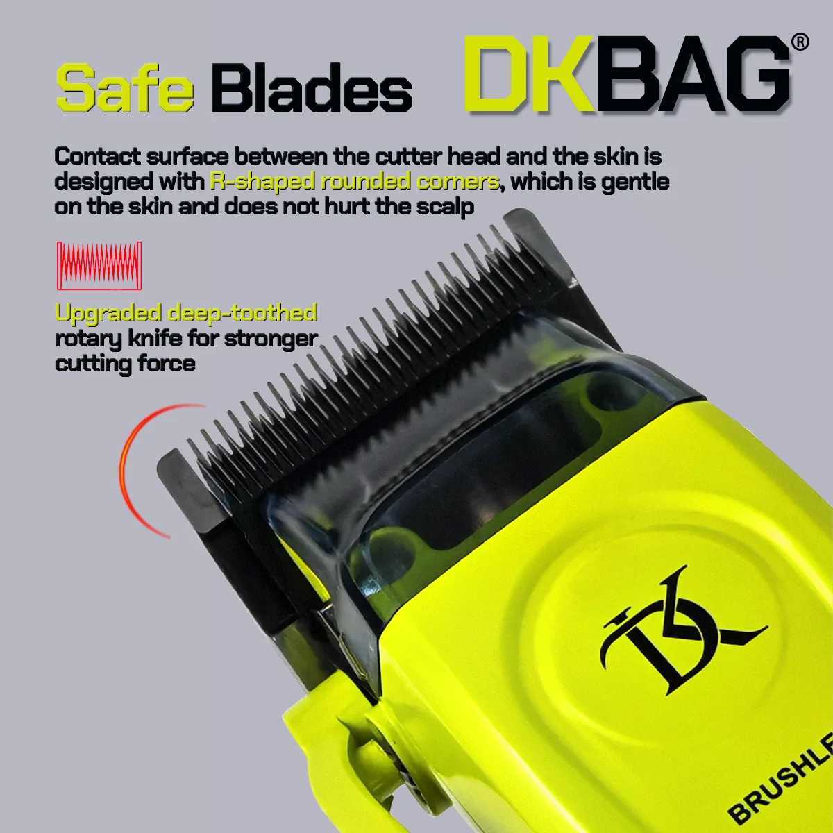 Professional BRDCLIP DK-079 Brushless Motor 7200RPM All metal Electric Hair Clipper DLC FADE Blade Charging Base Ultrathin Blade W250609