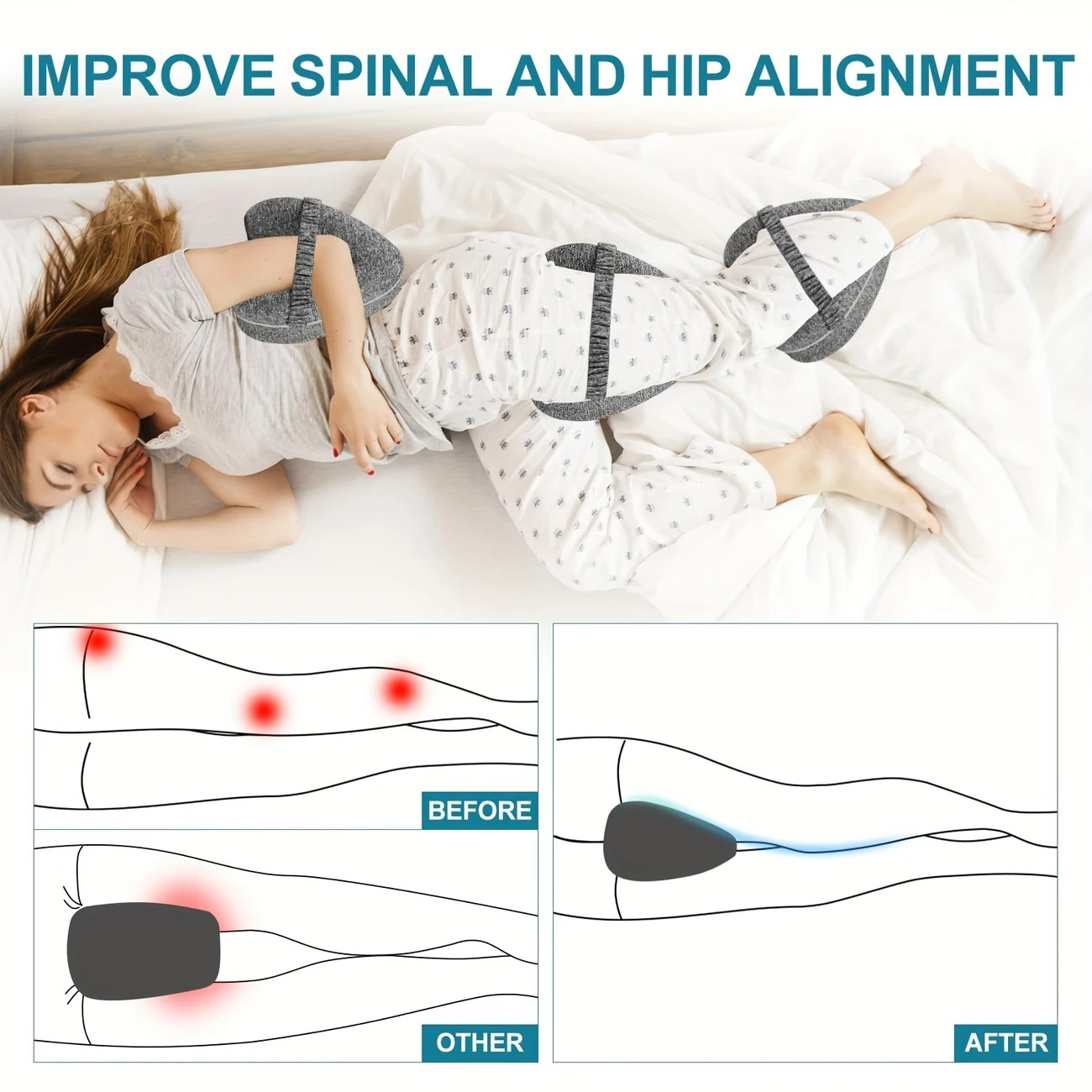 Expectant Mothers Side Sleeping Solution Pregnancy Bedtime Buddy Offering Additional Leg Relief