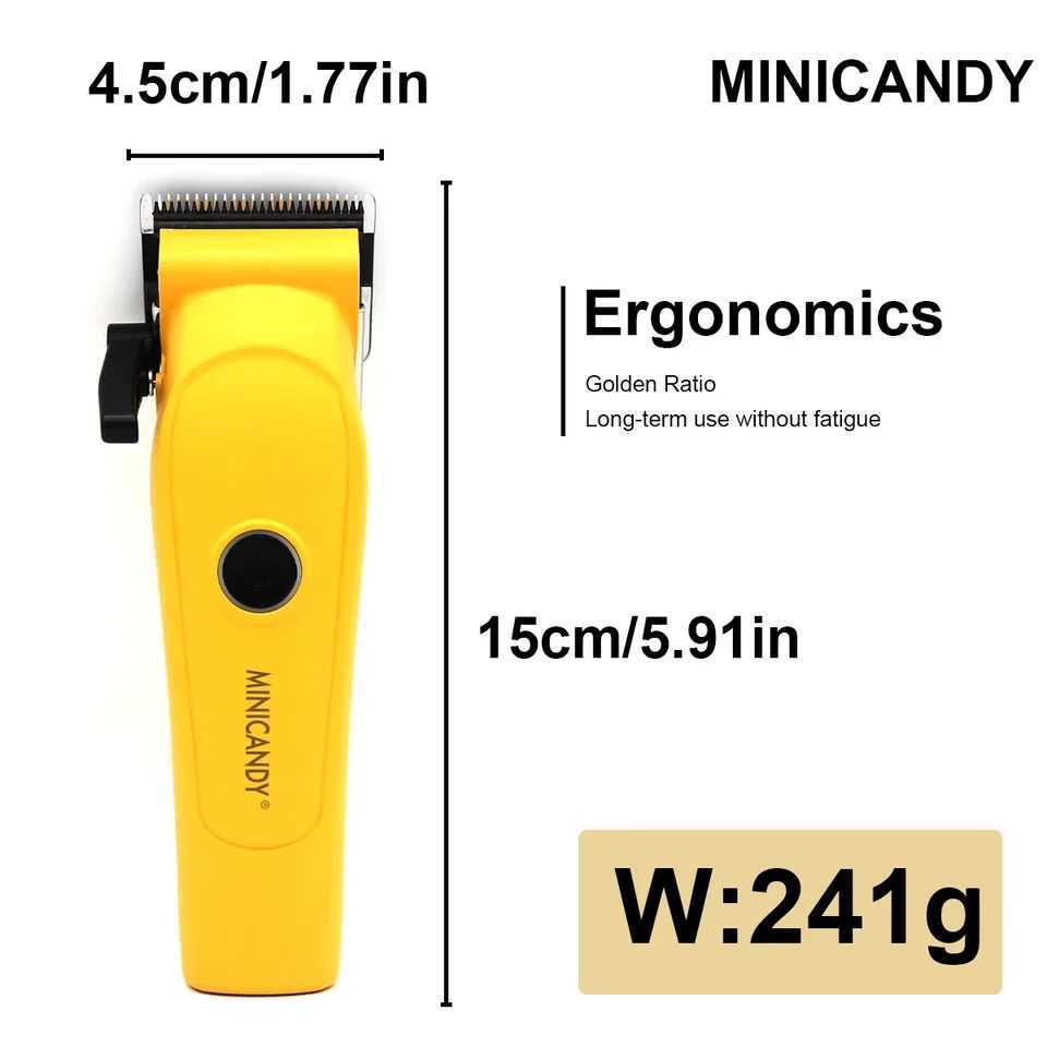 JUCAI MINICANDY JC06 Professional Hair Clipper for Men DLC Blade Brushless Motor with Base Charger Barber Hair Cutting Machine W250609