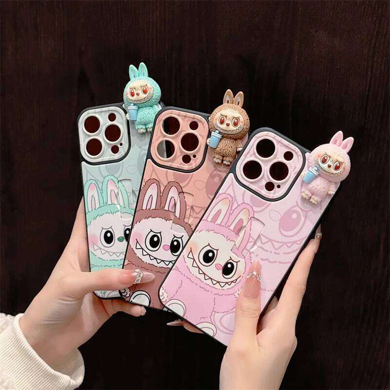 Cartoon 3d Labubu Doll For Iphone 11/12/13/14/15/16 Series All Inclusive Anti Drop Cute Fashion Phone Protection Case