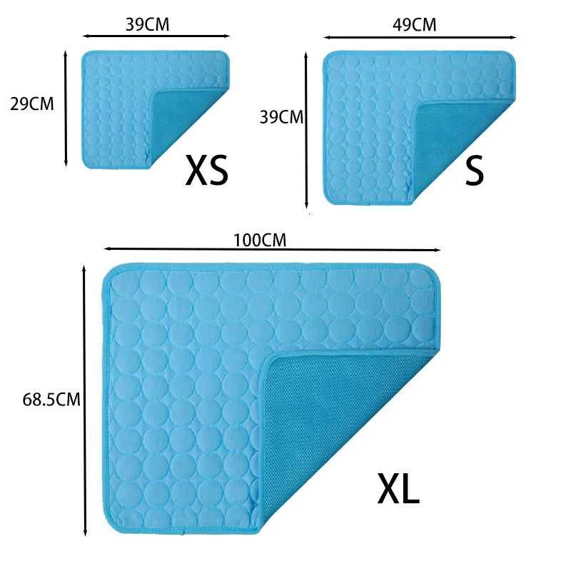 Dog Cooling Pad Ice Silk Fabric Self Gel Breathable Washable Summer Pet Mat for Dogs Cats Sofa Kennel Bed Comfortable 250609