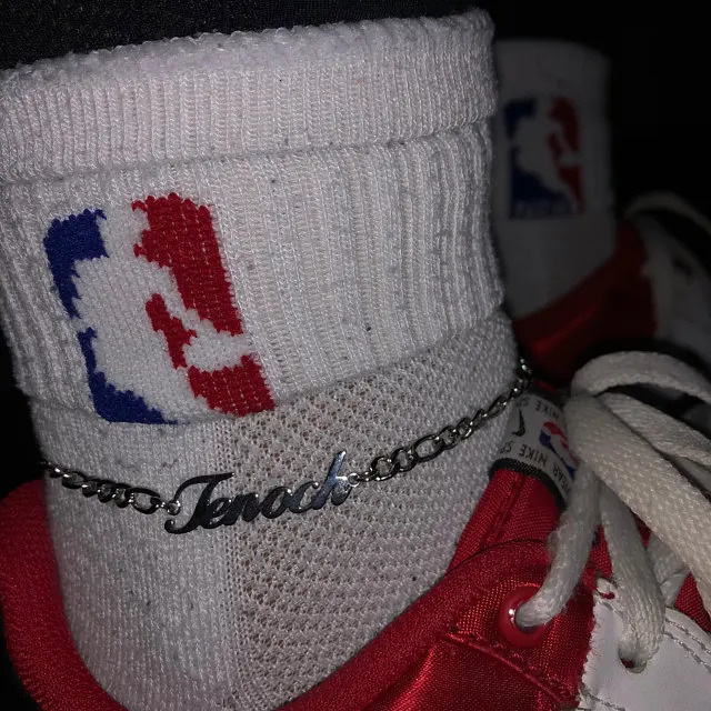 DOREMI Stainless Steel Nameplate Anklet 5mm Cuban Leg Jewelry Custom Vintage Number Name Anklet Personalized Foot Anniversary 250606