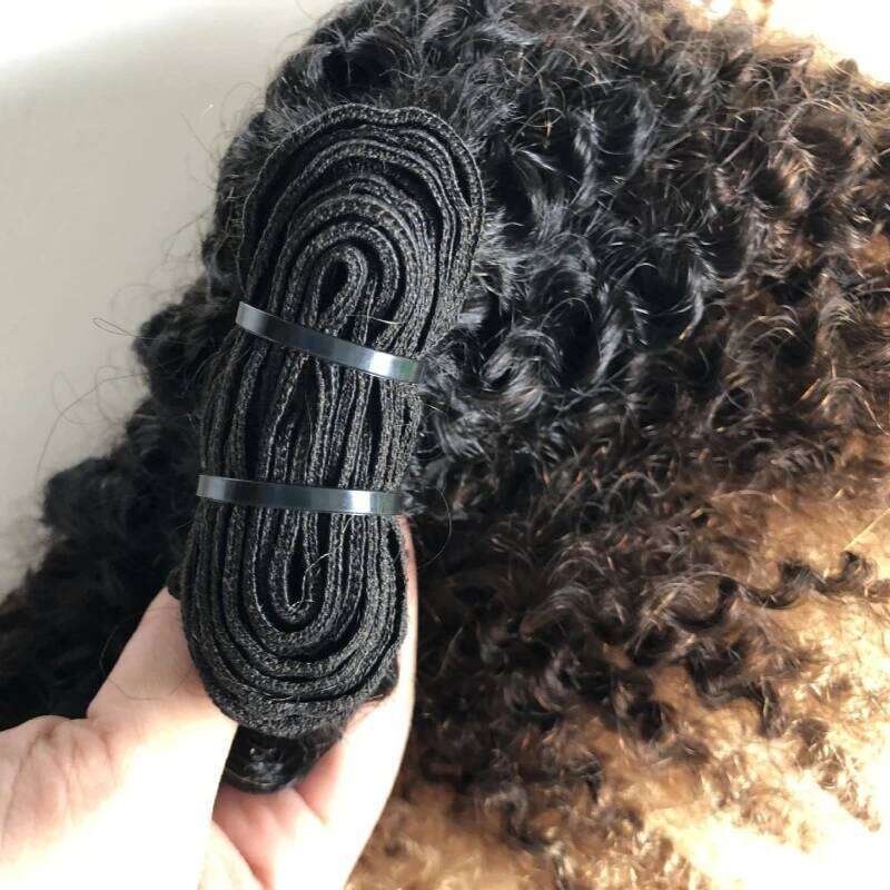 1B/99j 1B/4/27 Afro Kinky Curly Human Bundles 100g/PC 12-22 Inch Double Weft Extensions Brazilian Virgin Hair Full End