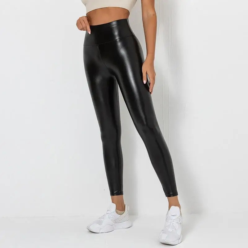 PU Leather Legging Sexy Scrunch Butt Leggings Girls Faux Pants High Waist Push Up Casual 6 Color 250603