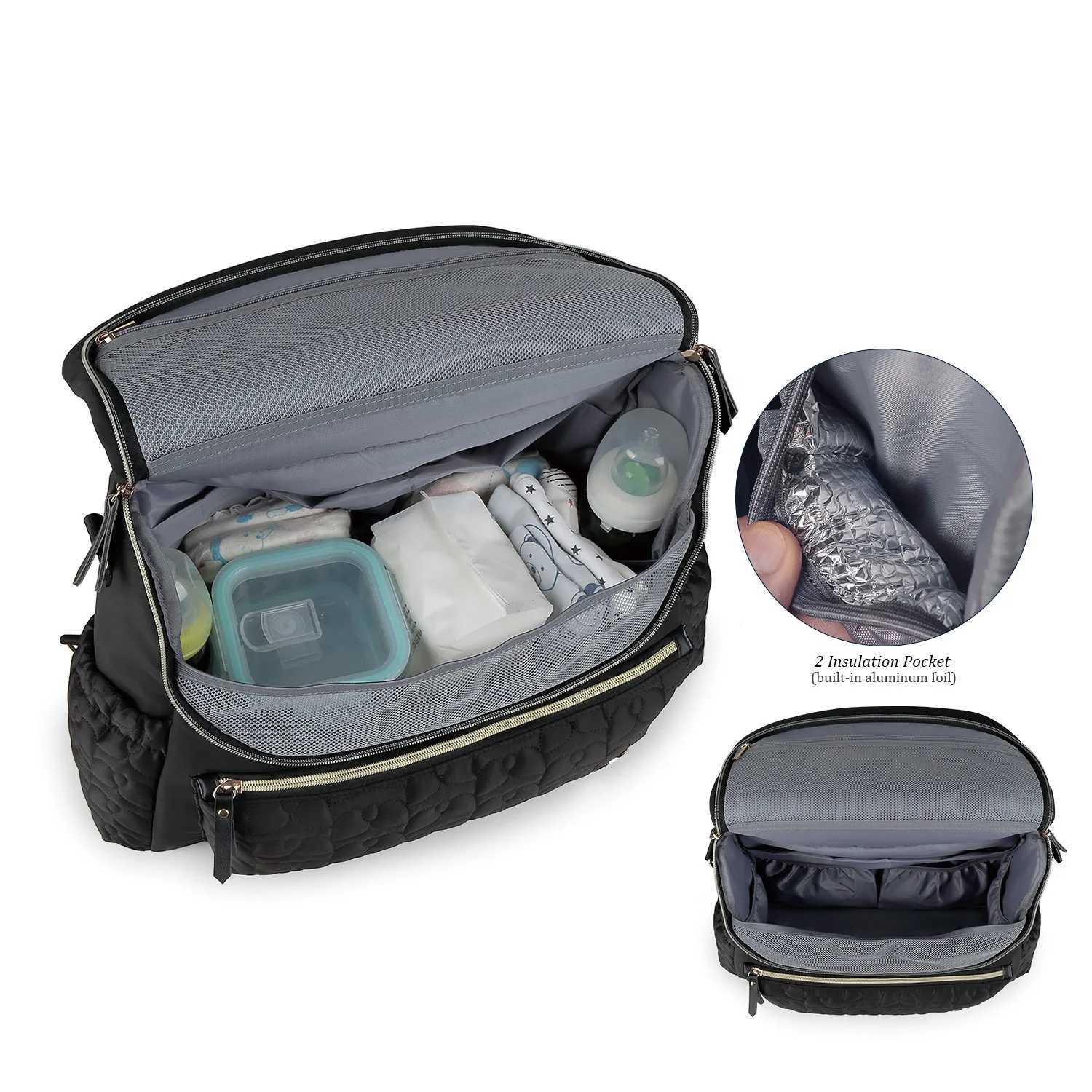 Baby Diaper Bag Backpack For Maternity Nappy Bag Removable Shoulder Straps Fashion Waterproof Mommy Handbag With Changing Pad y250609Q8NX