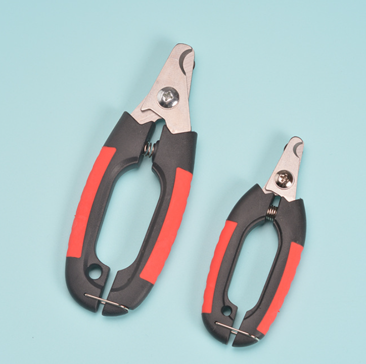 Dog cat Large small black+red nail clippers. Stainless steel nail scissors. Cleaning tools for pets supplies.