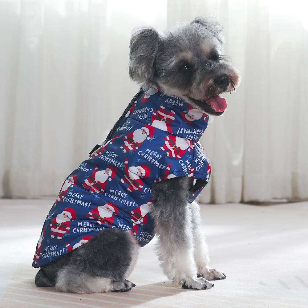 Christmas Clothes For Small Medium Dogs et Cats Vest Winter Warm Coat New Year Festival Costume Puppy Apparel Pet Outfits