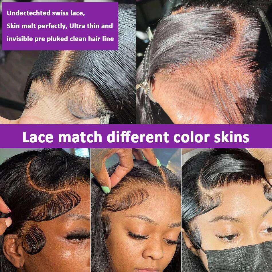 30 40 Inch 180 Density Frontal Wig For Black Women Brazilian Human Hair 13x6 Bone Straight HD Transparent Lace Front Wigs