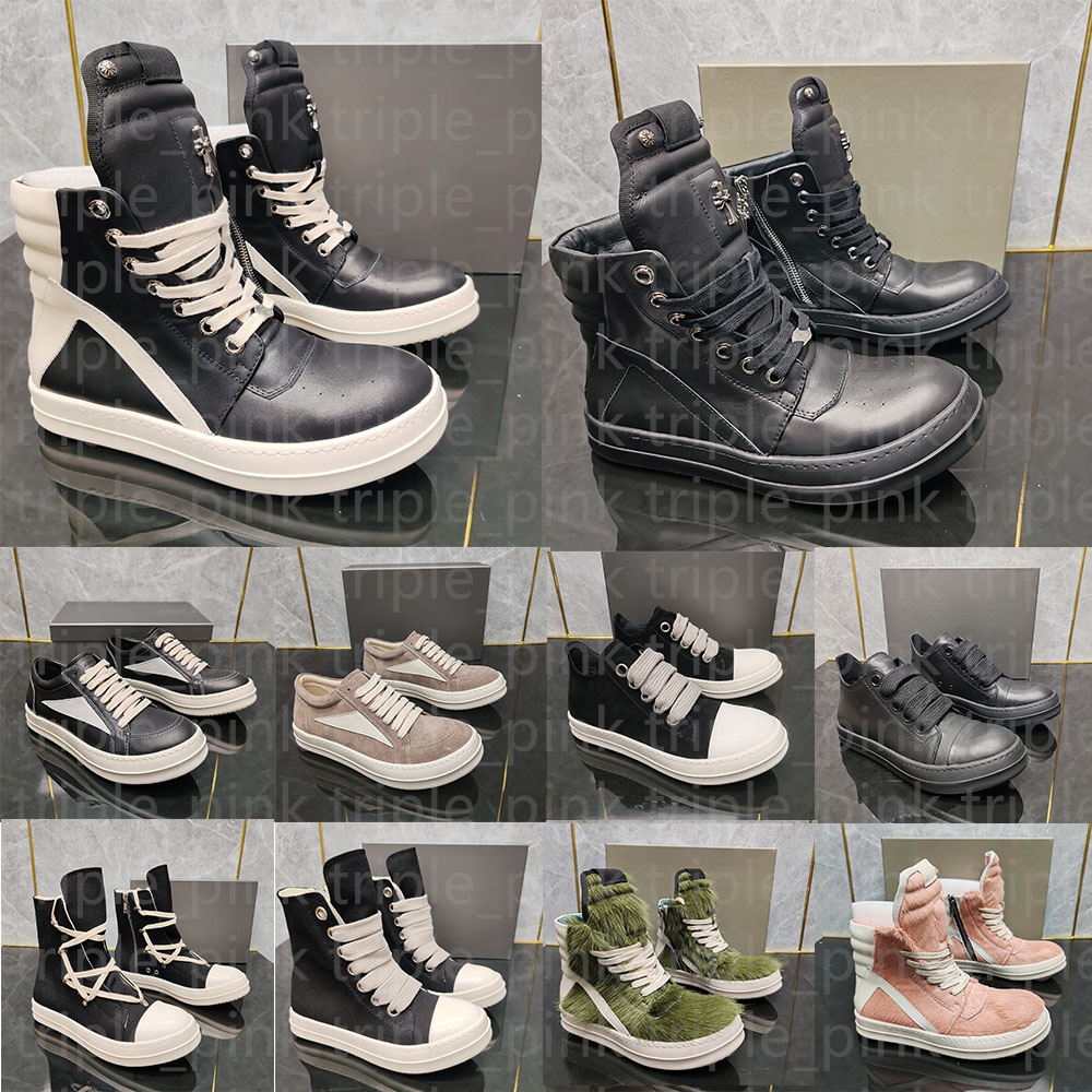 Designer boots Genuine Leather boot furry boot canvas boots Luxury booties black white red pink yellow high top horse hair boots high top suede boots