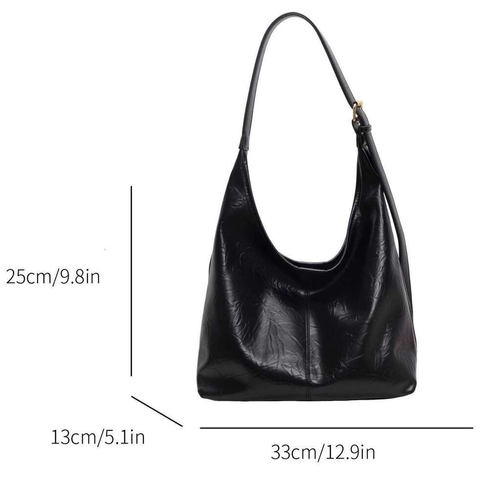 Large Capacity Shoulder Fashion Leather Composite Women Bags Trend Black Sier Ladies Crossbdy Handbag Commuter Bag 2 Set