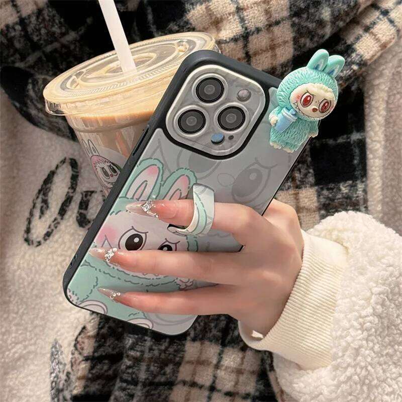 Cartoon 3d Labubu Doll For Iphone 11/12/13/14/15/16 Series All Inclusive Anti Drop Cute Fashion Phone Protection Case