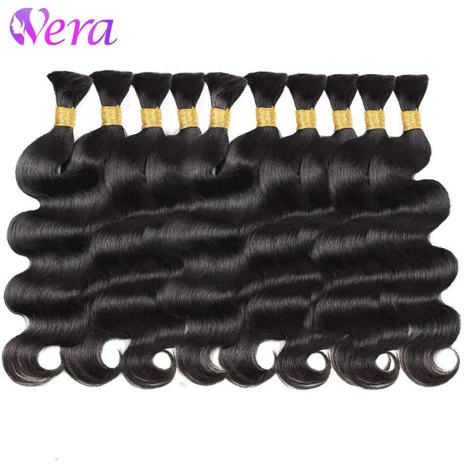 Body Wave Braiding Extensions Real Color 3/4 Bundles 100% Natural Human Raw Hair Bulk