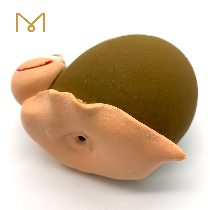 Screaming Snail Rubber Puppy Toys Eco friendly Cute Funny Squeaker New Natural Chew Soft Rubber Dog Pet Toy Wholesale for Dental and Mental Health 6pc