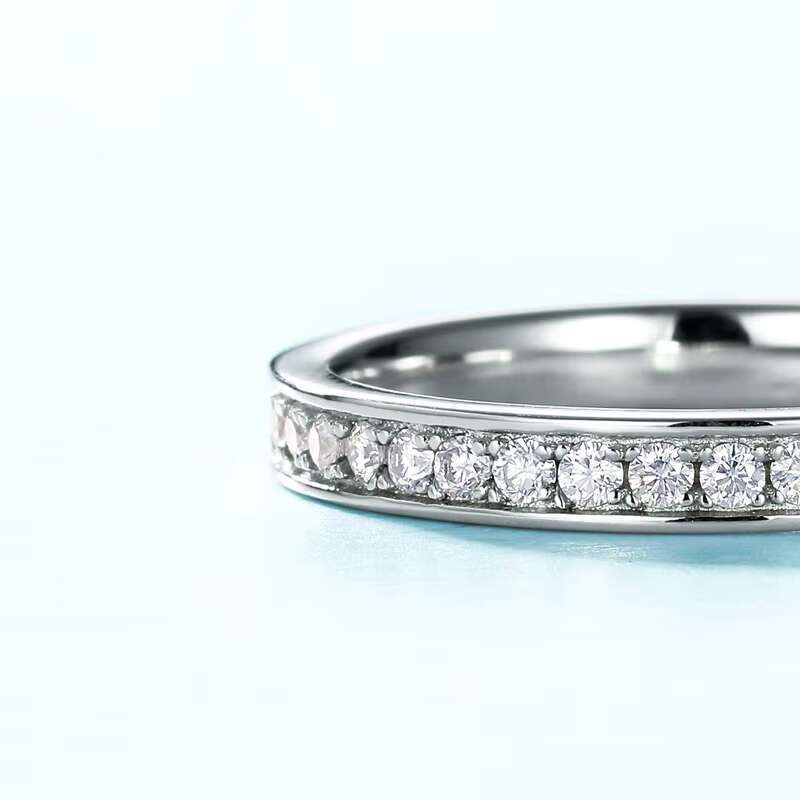 Kacy Sterling Silver 925 Engagement Rings Women Jewelry Shiny Moissanite Wedding Bands Eternity Ring Hip Hop Men