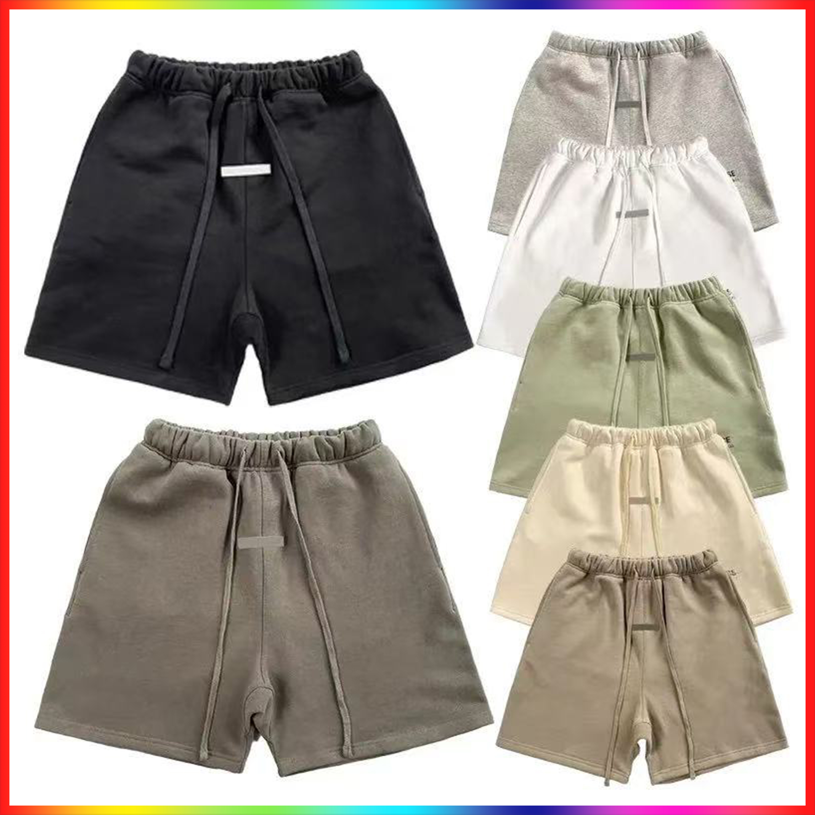 2025 new Men Shorts Designer Shorts Cotton Relaxed Loose Letter Knee Length Beach Drawstring shorts Man Summer Clothing Fashion Casual Style Tide Sports shorts 01