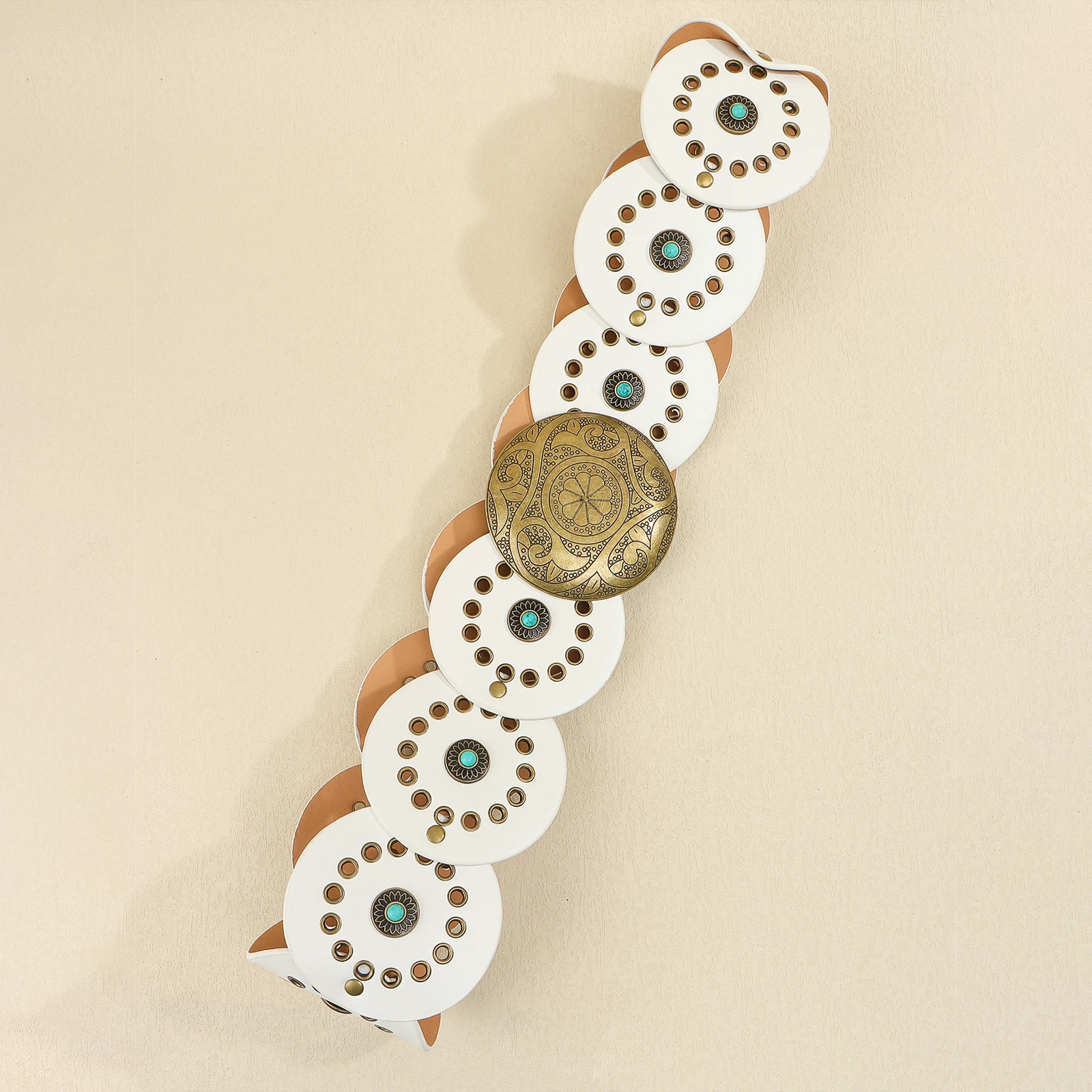 vintage Western Boho chic belt female rivet waist cover with dress skirt y2k belt wide one dress 250606