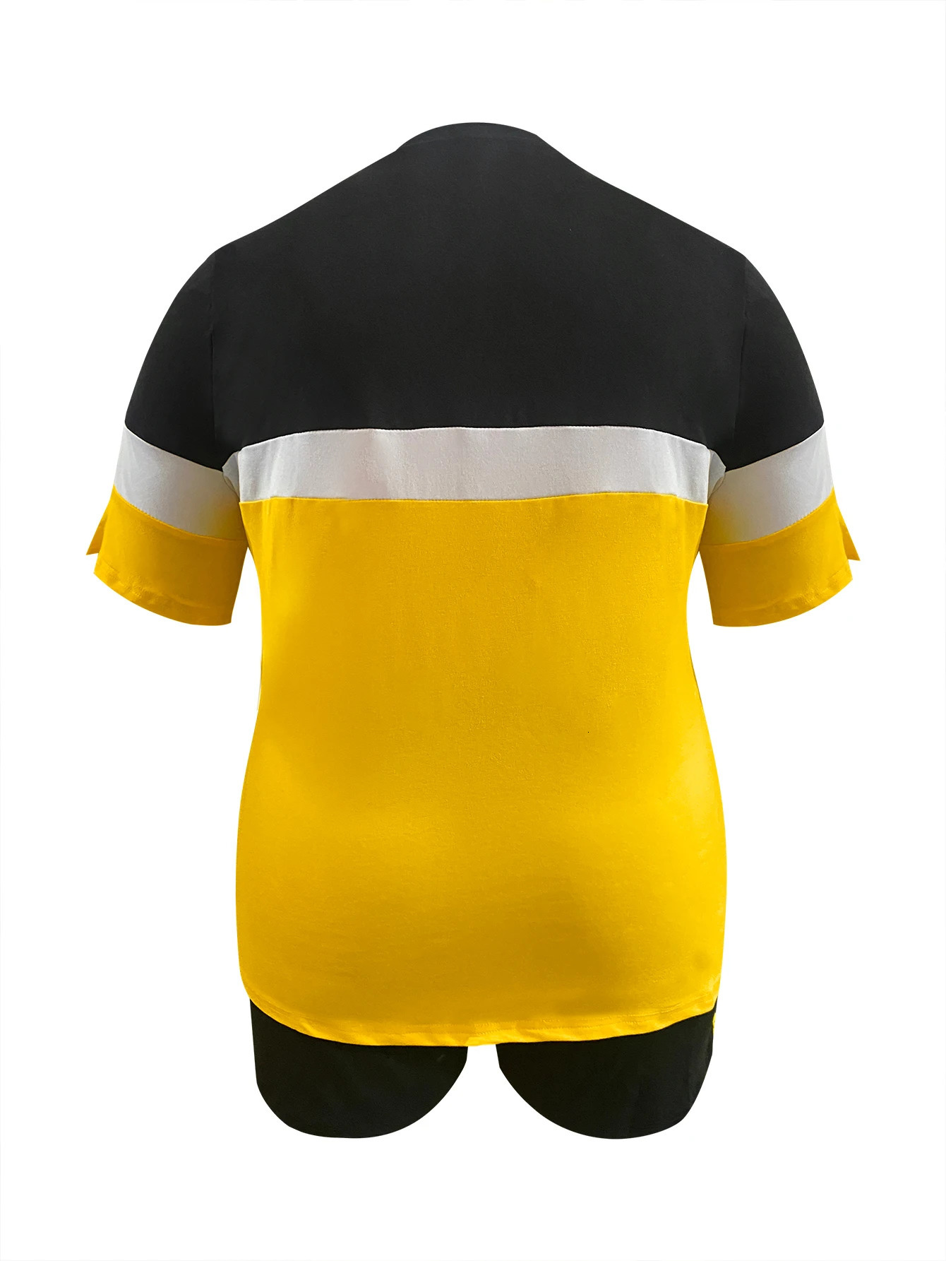 LW Plus Size women clothing Striped Pocket n Shorts Set plus size matching sets casual summer short sleeve Top shorts set 250603