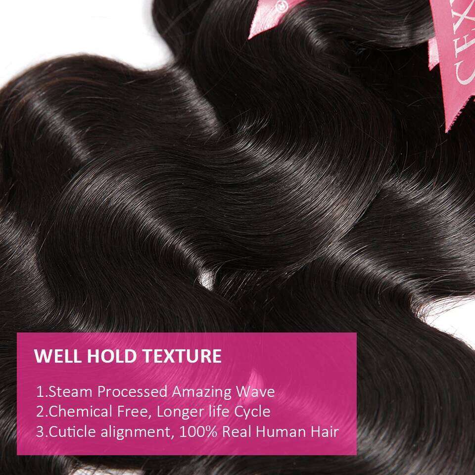 CEXXY Body Wave Human Brazilian Weave Remy 1 3 4 bundles Hair Extension 30inch 40 Inch Bundles