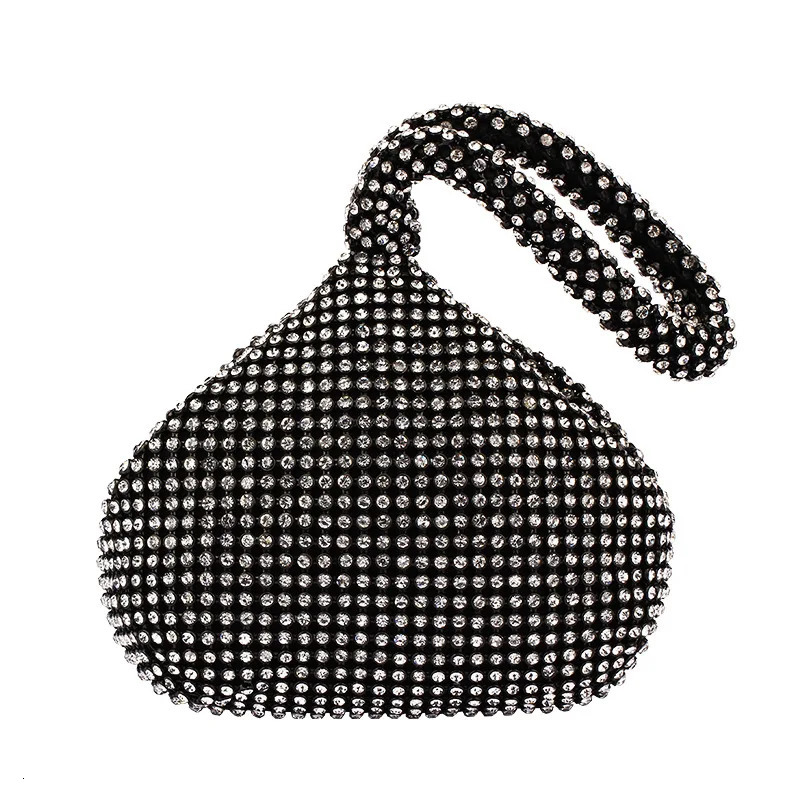 Soft Rhinestones Small Evening Bags Diamonds Day Clutch Zipper Pocket Money Purse With Black Gold Silver Bags 250609