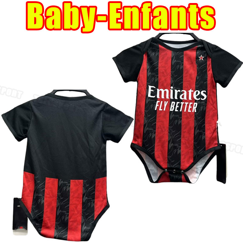 AC Baby 25/26 MILAN IBRAHIMOVIC GIROUD Soccer Jerseys 2025 PULISIC THEO TONALI Shirt ROMAGNOLI RAFA LEAO S.CASTILLEJO REIJNDERS SAELEMAEKERS kids AC Enfants