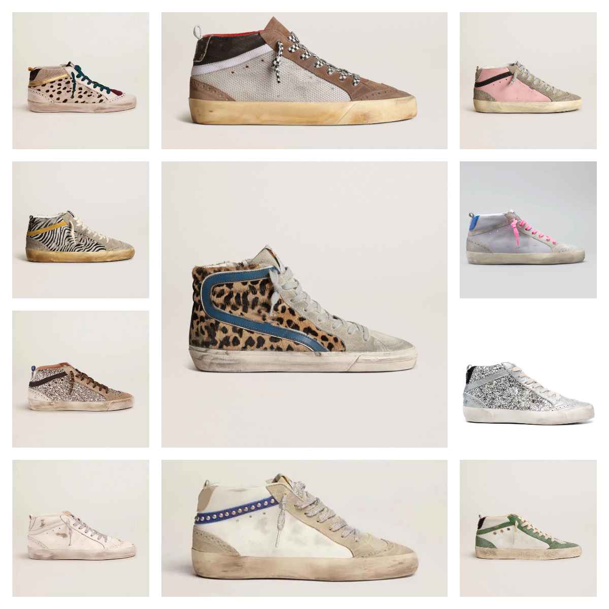 dirty shoes Designer mid star sneakers old sneakers Gold Super Italian brand Super Leather Dirty shoes womens Glitter/Silver black Do-old luxury leopard shoes