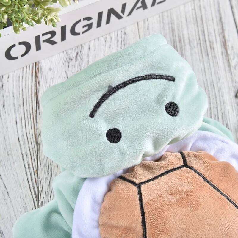 Green Happy Turtle Halloween Pet Dog Clothing For Small Puppy Cat Hood Two Legs Winter Warm Doggie Outfit Hoodie Apparel ets