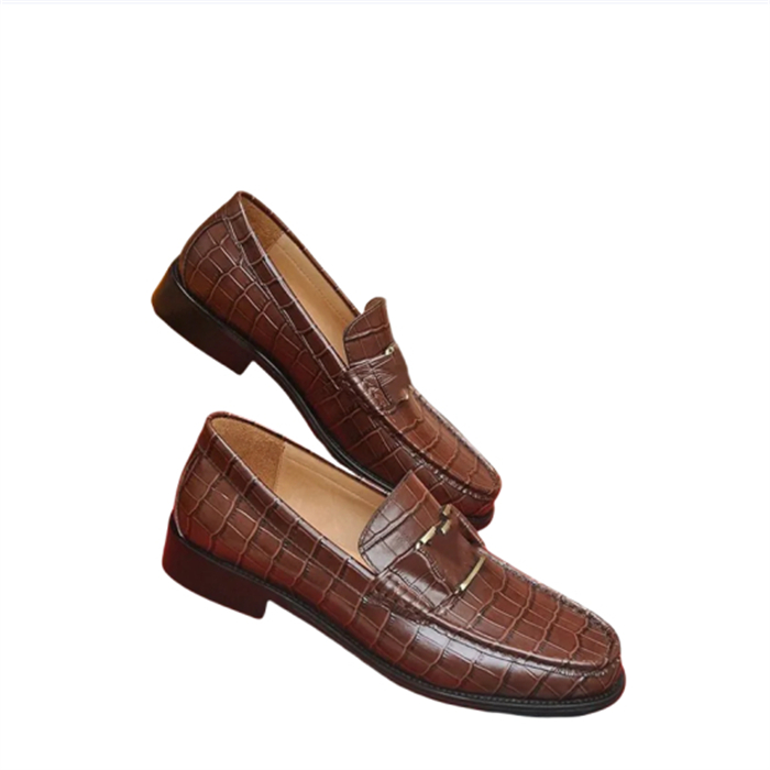 69MODEL Autumn Mens Leather Loafers Gentleman Wedding Party Casual Slip On Formal Shoes Black Brown Monk Strap Men Designer Dress Shoes