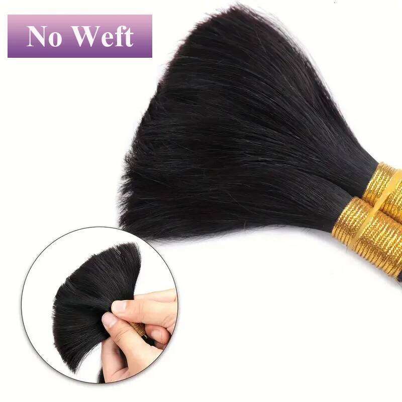 Body Wave Braiding Extensions Real Color 3/4 Bundles 100% Natural Human Raw Hair Bulk