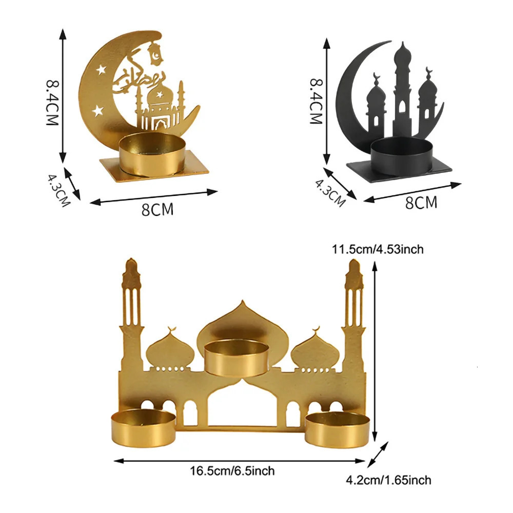 Ramadan Decoration Candle Holder Ramadan Candlestick Ornament Ramadan Candle Holder Islam Muslim Party Decor Desk Accessorie 250605