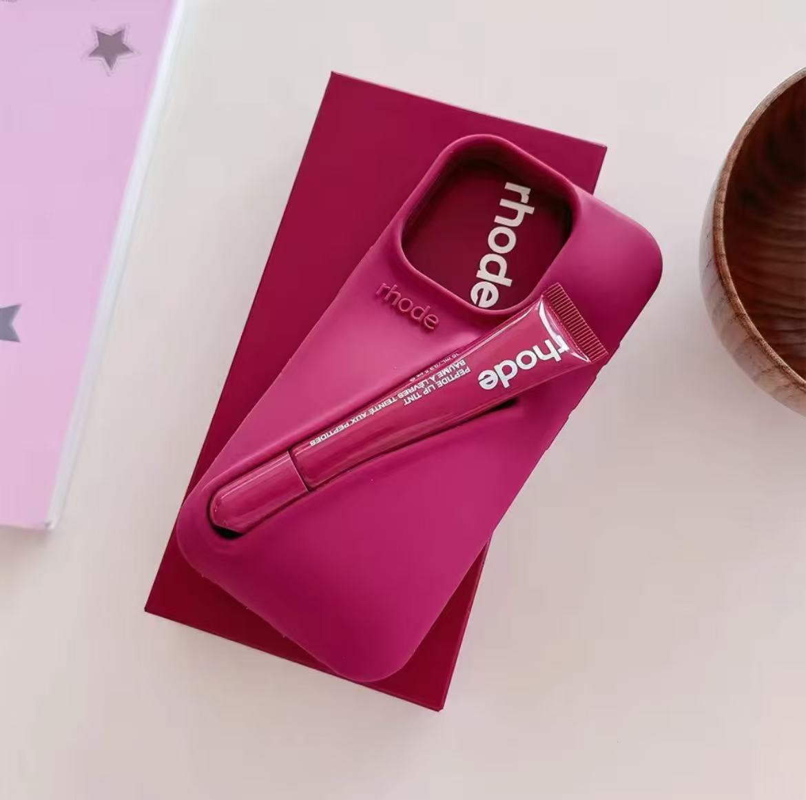 Autumn Limited Edition Rhode Lip Gloss Holder Soft Silicone Lipstick Phone Case For IPhone 16 15 14 13 12 11 Pro Max Plus Cover