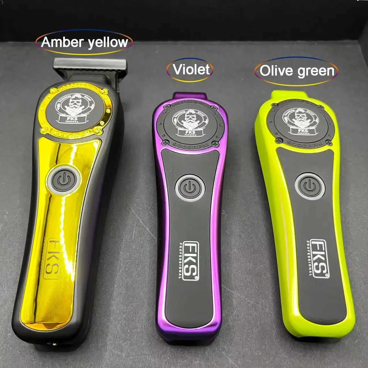 FKS Professional Barber Hair Clipper Trimmer 7000-9000RPM Engraving Scissors Ceramic DLC Coated Blades USB Charging W250609