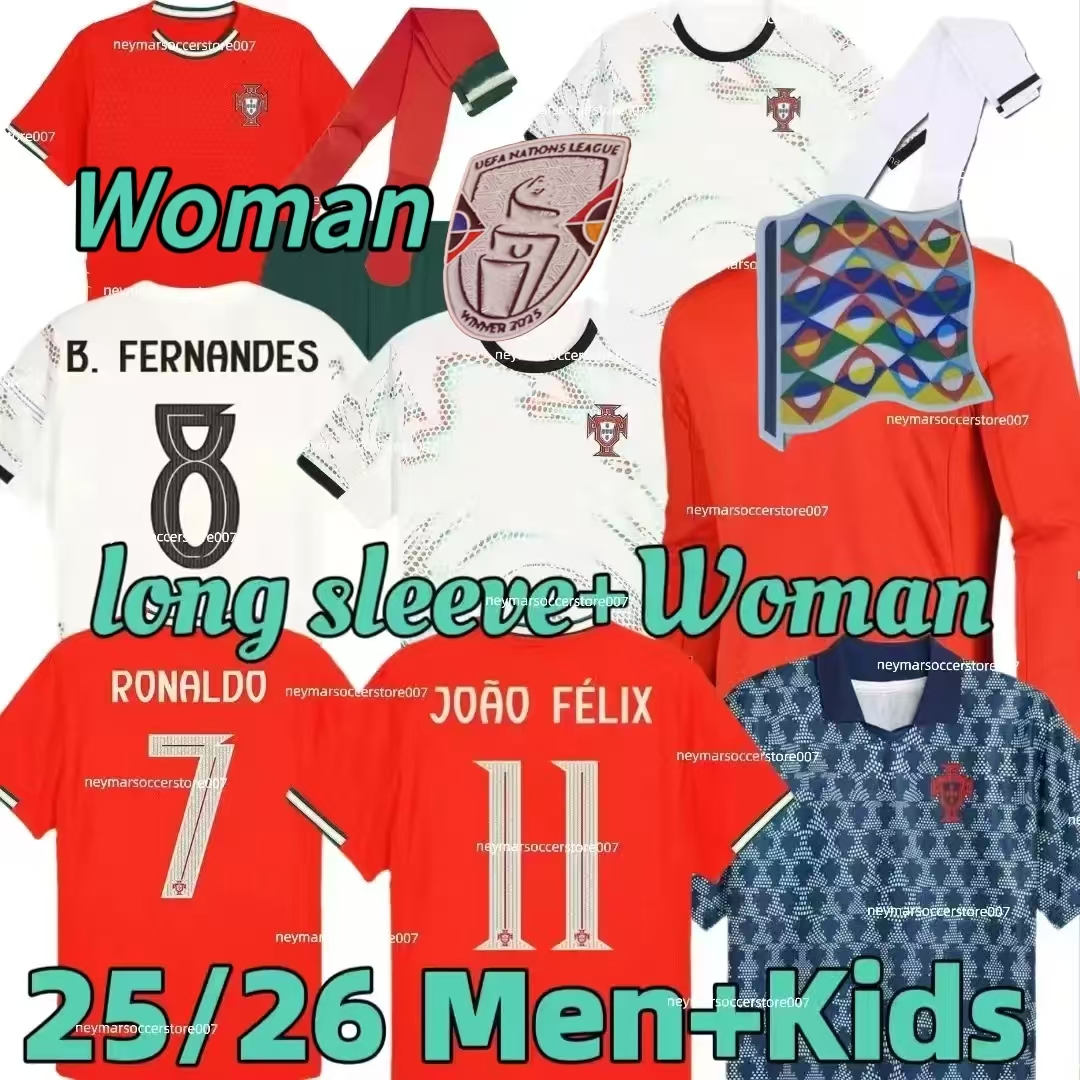 2026 Portuguesa portugal soccer jerseys RUBEN RONALDO JOAO Portugieser 25 26 Portuguese football shirt Men Kids kit sets World Cup team Portugals tops thailand