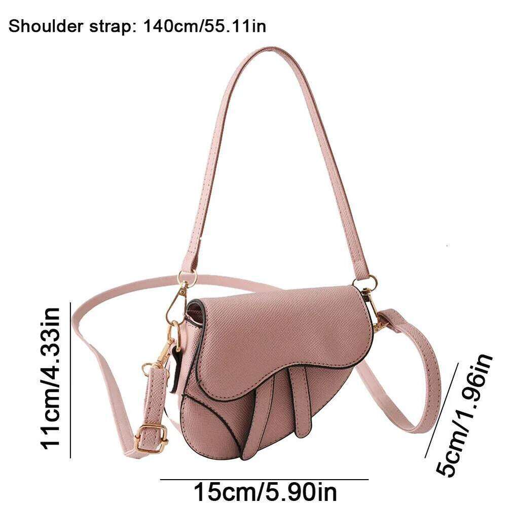 Women Mini Saddle Fashion Underarm Hasp Zipper Solid Color Casual NEW hot Simple Messenger Bag Designer Handbags