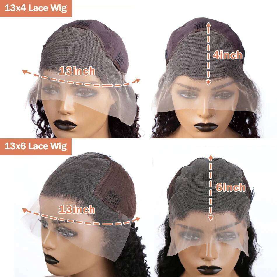 250 Density 13x4 13x6 Bone Straight HD Transparent Front Human Hair Wig 30 40 Inch Pre Plucked Lace Frontal Wigs