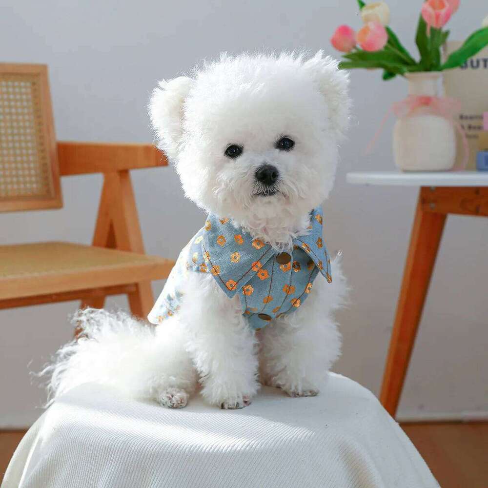 Denim Doggie Pet et Sleeveless Vest Jeans Coat Autumn Spring Wear Apparel For Small Medium Dog XS XL Cat Puppy Clothes Goods