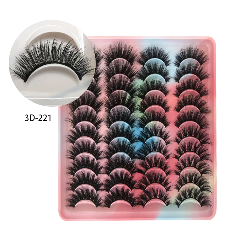 False Eyelashes 10-12mm Lashes Natural Look Cat Eye Wispy Lashes Pack , 20Pairs