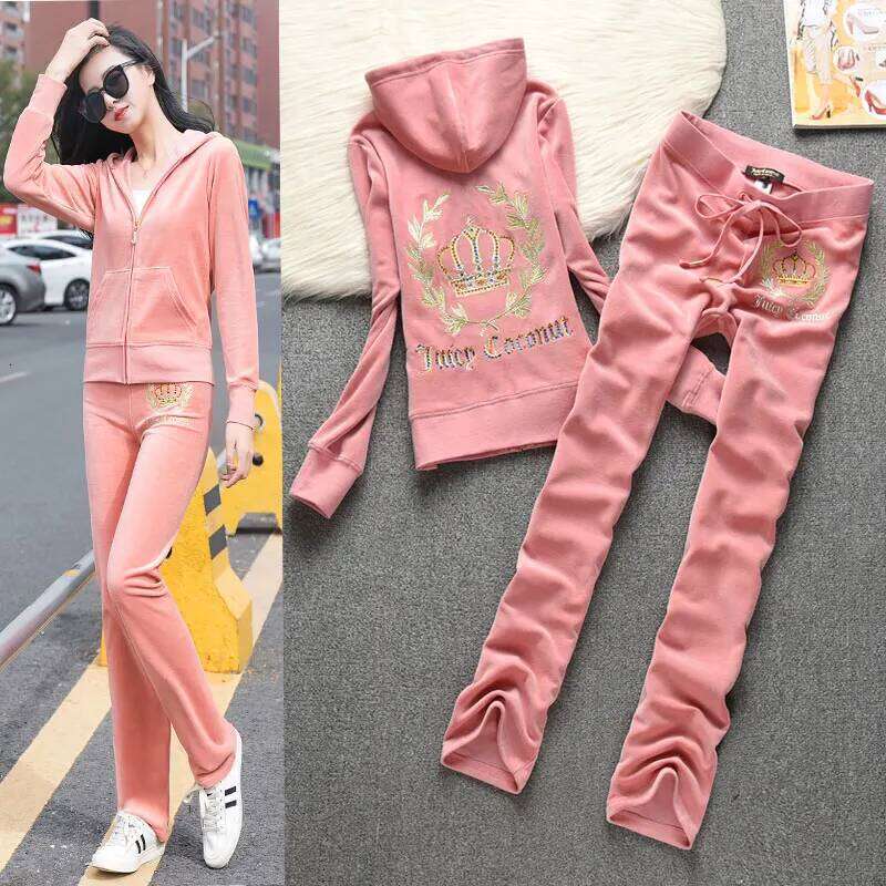 Fashion Brand Veet Sports Suit Women's Hooded Sweatshirt Spring and Autumn Long Sleeved Embroidery Set