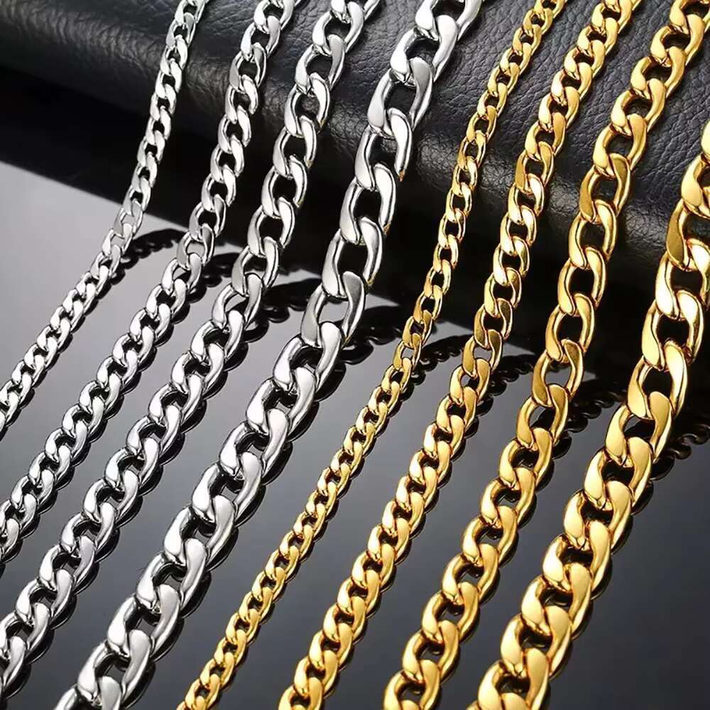 Jewelry Gift Choka Hip Hop Cuban Curb Link Mens Miami Stainless Steel Chain Necklace Cuban Link Chain