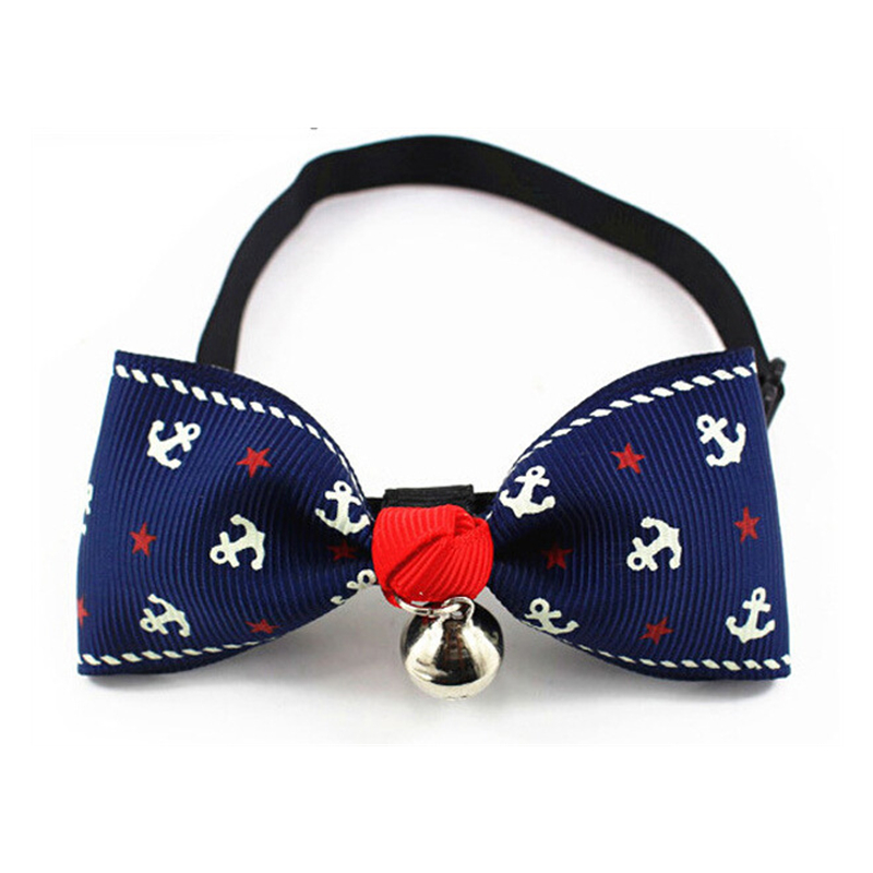 Dog Cat Collar with Multiple Color Patterns Bowtie Soft Satin Ribbon Material Puppy Small Bell Neck Decoration with Quick Release Buckle for Small Dog