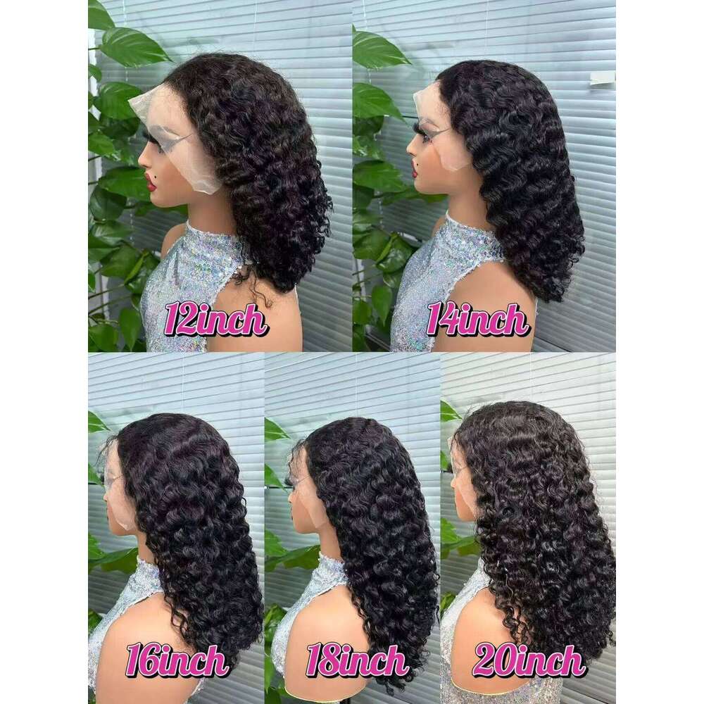 12A Double Drawn Bouncy Human 300% Density 13x4 Lace Front Natural Burmese Curly Remy Hair Wigs for Black Women