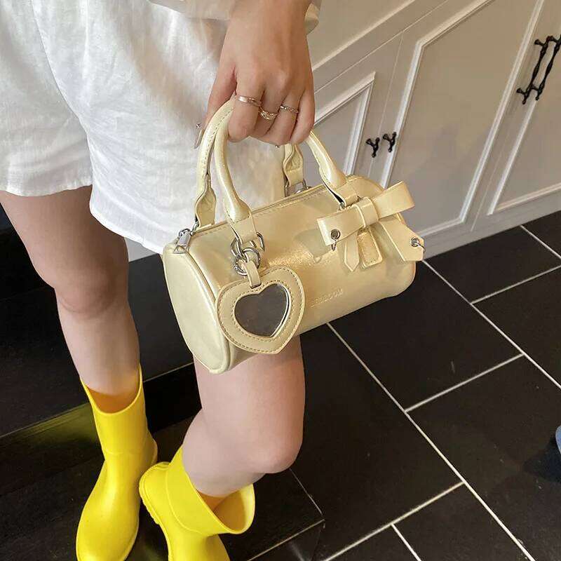 Women Mini Crossbody Bags Fashion All-Match Zipper Pillow Bag With Mirror Summer New Soft Leather Ladies Handbags