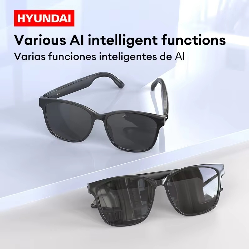 HYUNDAI Top luxury Sunglasses Earphones designer womens Mens Wearing fashion hot selling senior Eyewear Glasses With Translation AI headset HY-C8 AI