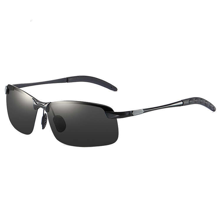 DHCollections Outdoor Fishing Men's Polarized Smart Light-Sensitive Metal Photochromic Driving Day and Night Dual-Use Sunglasses