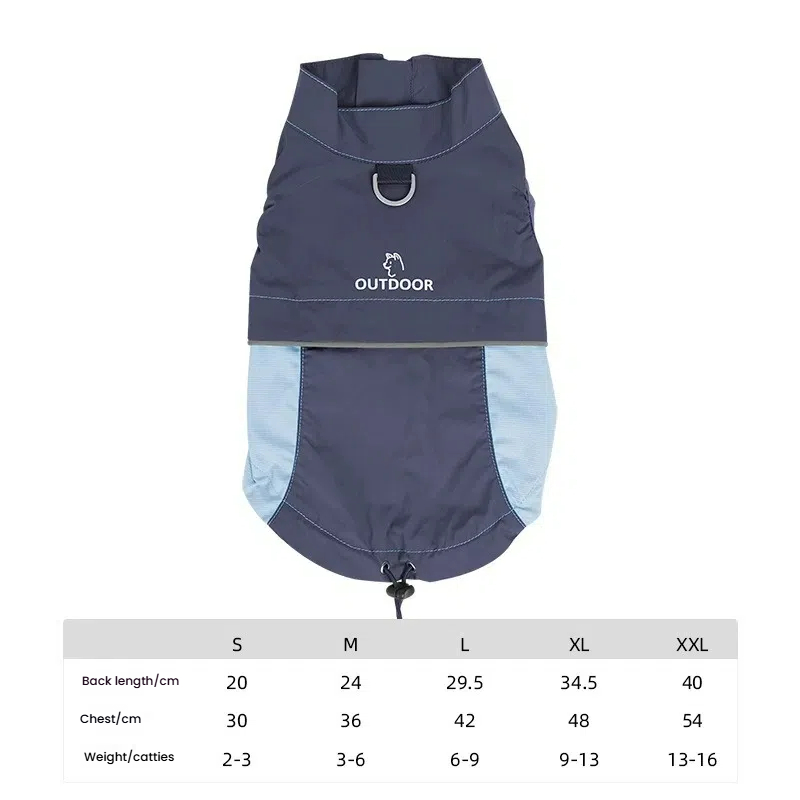 Outdoor Pet Sun Protection Vest with UPF300+ & Safety Zipper - Breathable Dog & Cat T-Shirt
