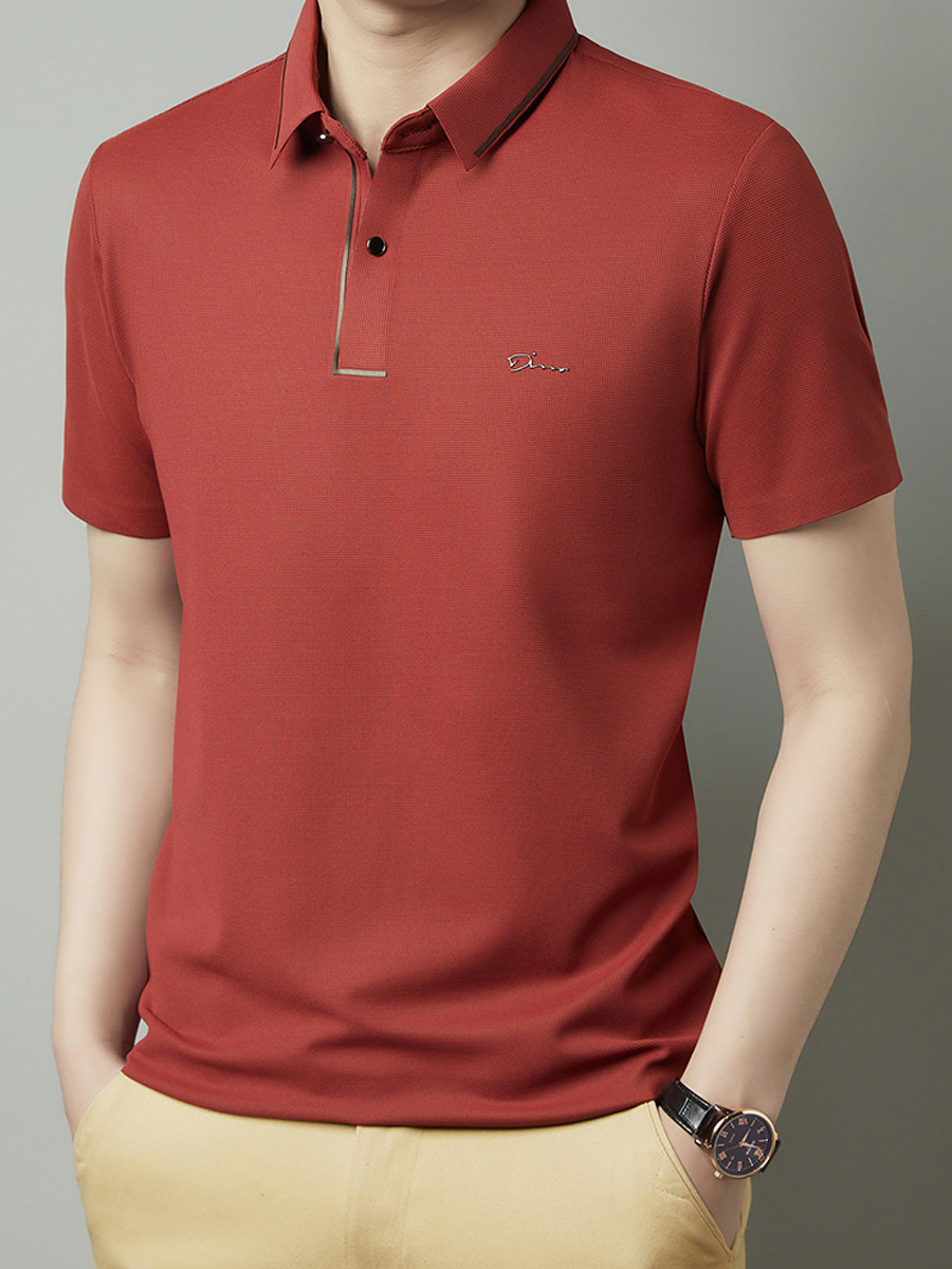 designer t shirt Summer Lapel Letter Embroidered Short Sleeve British polo shirt men clothes thin T-shirt top