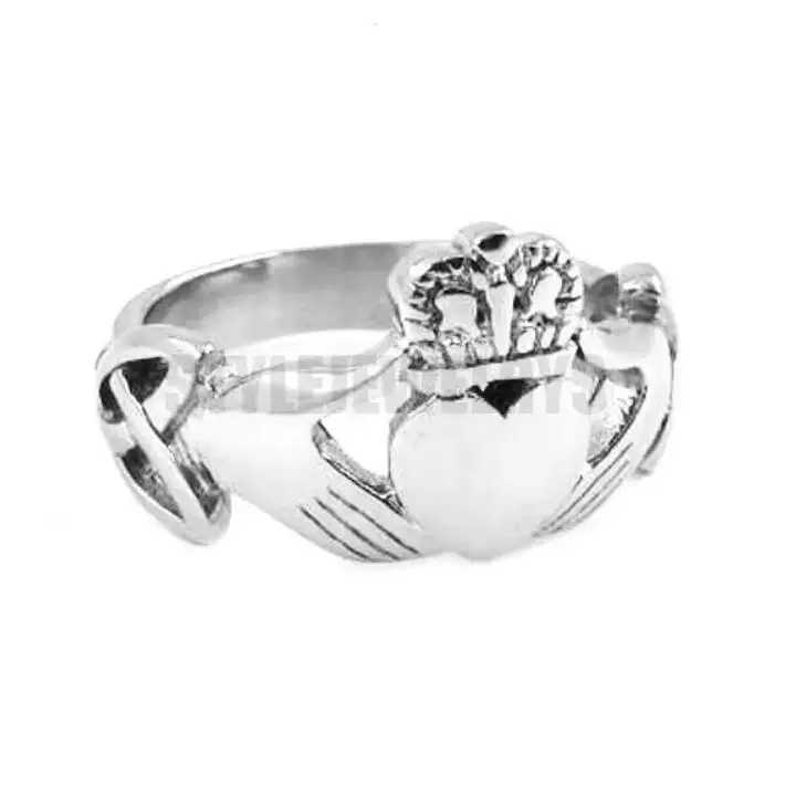 Claddagh Style Hand to Hold a Heart with Crown Ring Stainless Steel Jewelry Celtic Biker Wedding Ring Wholesale SWR0312A W250609 W250609