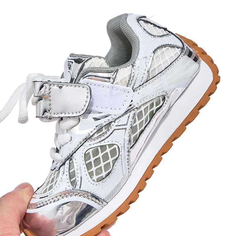 2025 Summer Toddler Kid Breathable Orbit Metallic Rubber Mesh Sneaker Children Casual Fashion Shoe Boy Girl Sports Walking Shoes Z250609