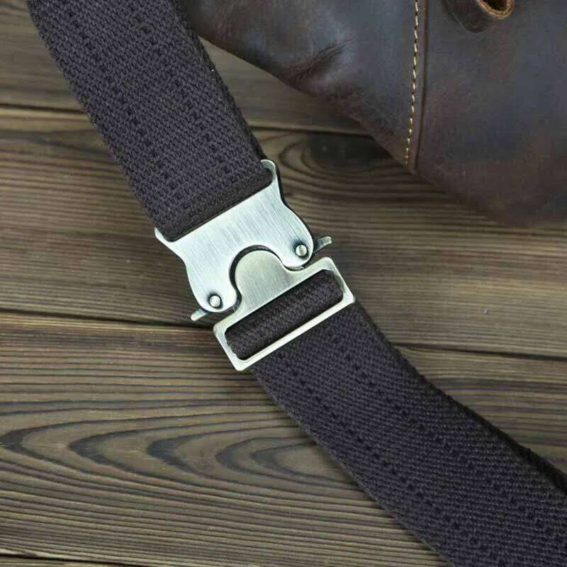 Luufan Crazy Horse Leather Men's Mini Travel Fanny Chest Pack Cowhide Belt Male Small Waist Bag For Phone Pouch