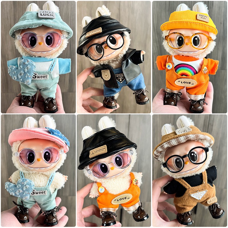 Labubu clothes a second generation 17cm labubu cloth pendant baby clothes set labubu blind box pendant in place of wearable clothes set
