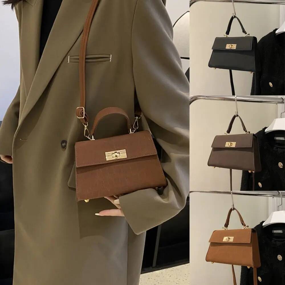 Fashion Women PU Leather Shoulder Messenger Crossbody Bag Ladies Girls Fashionable and Simple Travel Large Capacity Handbags